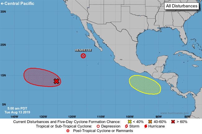 Stormy weather - next few days for Cabo