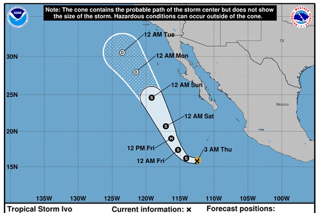 Storm update for Cabo